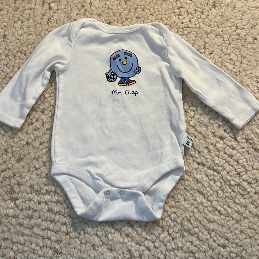 Mr. Men Mr. Gap onesie